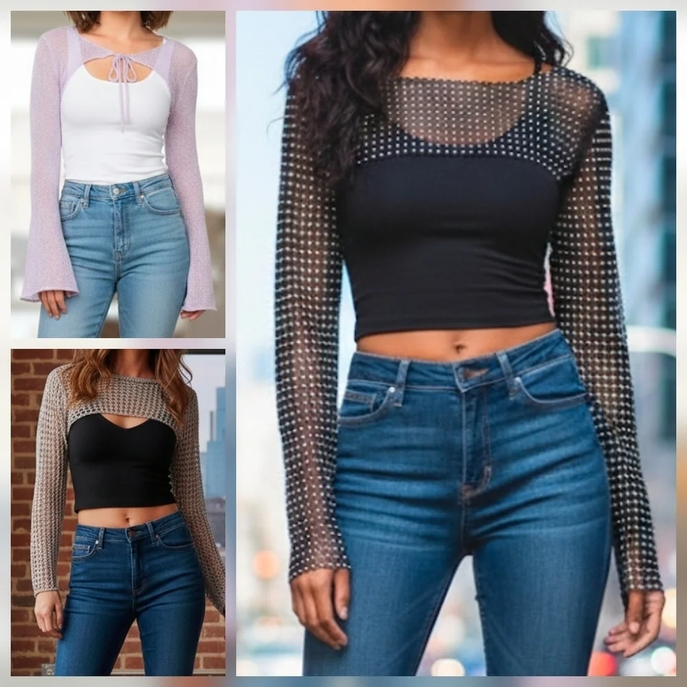 Forever 21 Bolero Shrug Bundle (Set of 3) - Y2K, Balletcore, Festival Styles NEW